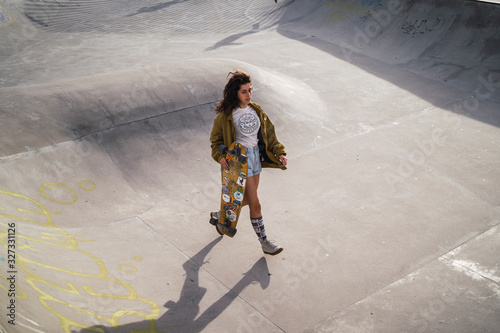 Girl in the skatepark