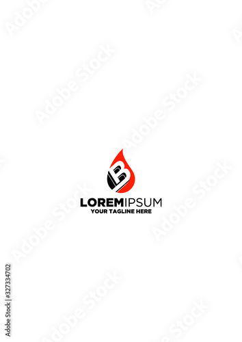 Letter B Gass Oil Logo