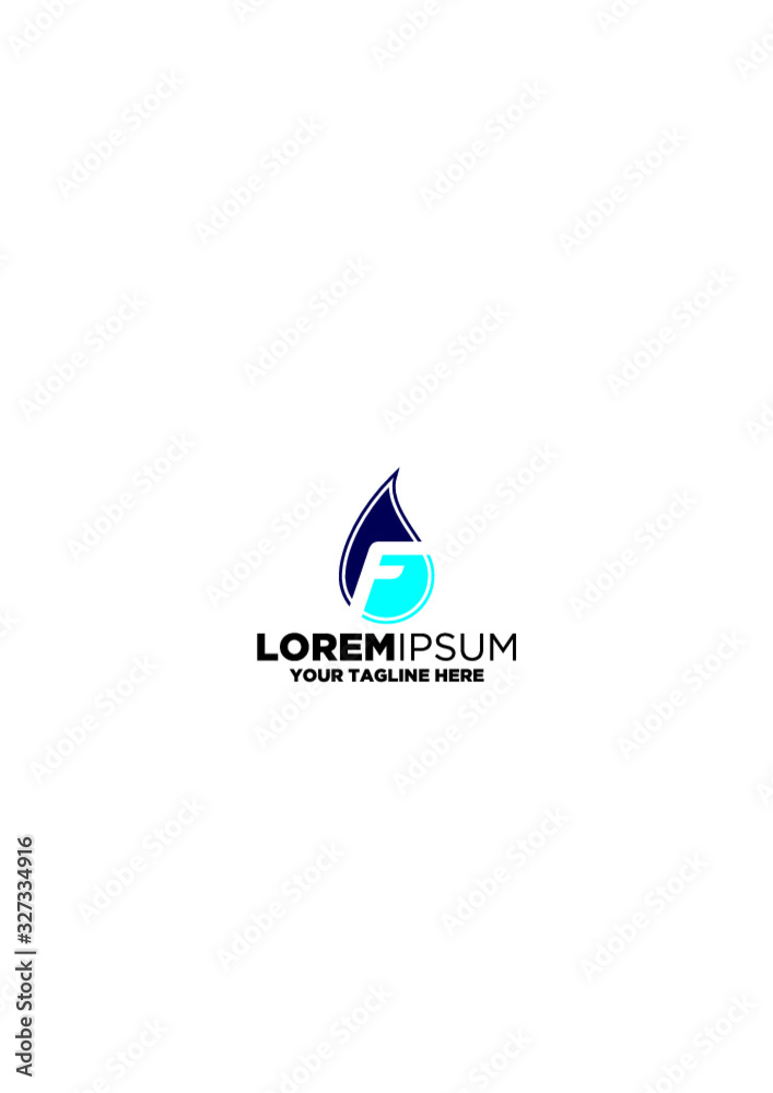 Letter F Oil Gass Logo Letter F Oil Gass Logo