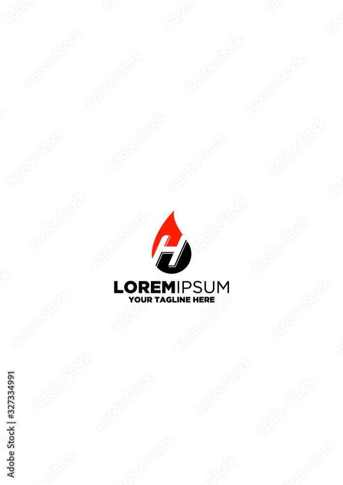 Letter H Gass Oil Logo Letter H Gass Oil Logo