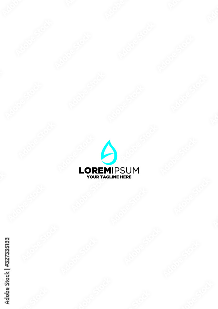 Fototapeta premium Letter A Water Logo
