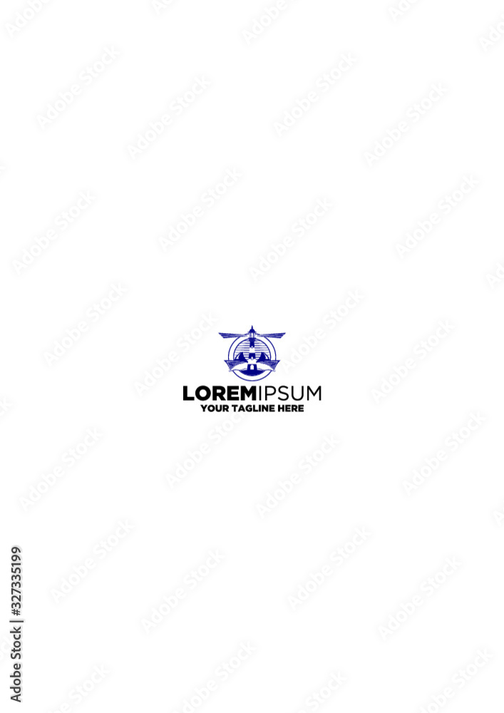 Lighthouse Ship Logo Lighthouse Ship Logo