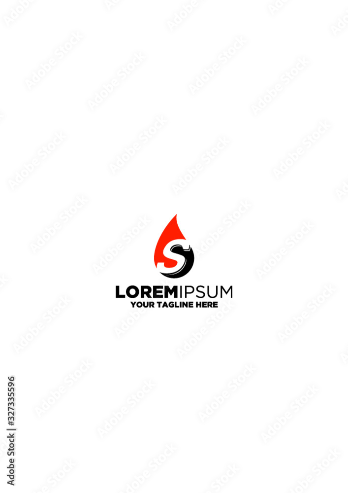 Letter S Gass Oil Logo Letter S Gass Oil Logo