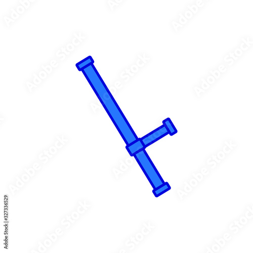 vector icon, police baton white background