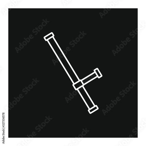 vector icon, police baton white background