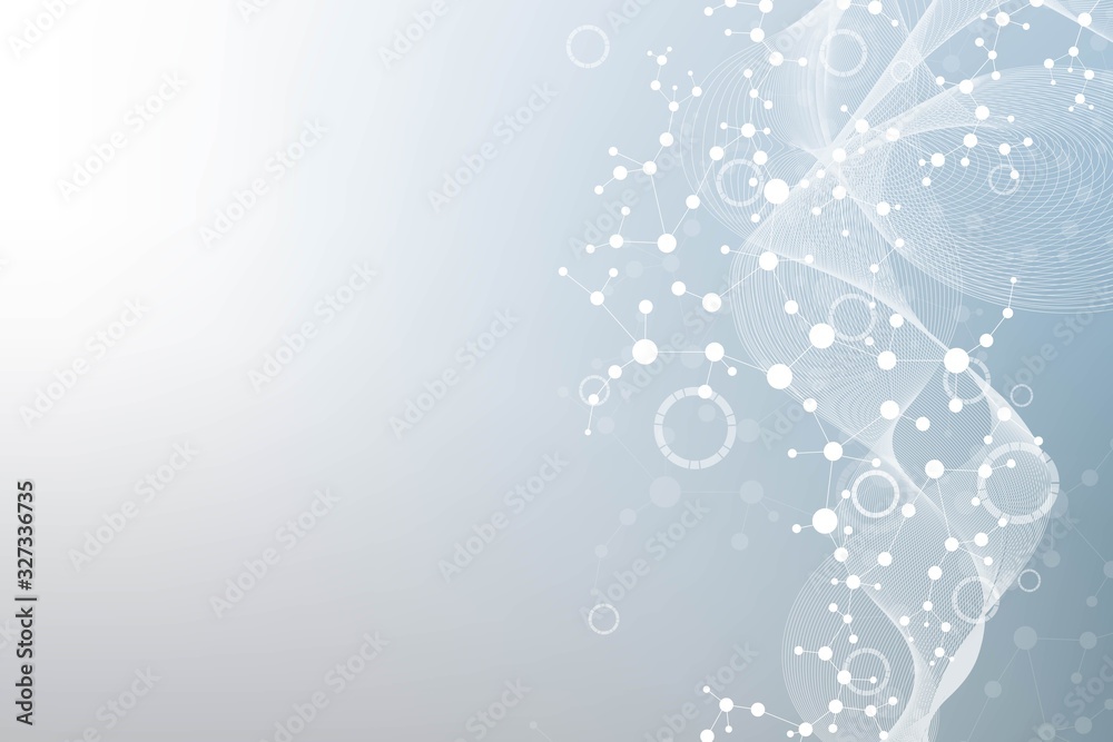 Structure molecule and communication. Dna, atom, neurons. Scientific concept for your design. Connected lines with dots. Medical, technology, chemistry, science background. illustration. Structure molecule and communication. Dna, atom, neurons. Scientific concept for your design. Connected lines with dots. Medical, technology, chemistry, science background. illustration.