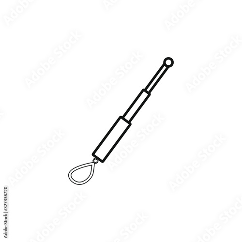 vector icon, police baton white background