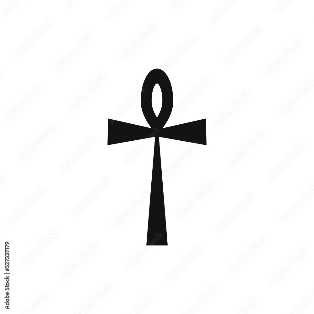 vector icon, egyptian cross symbol white background vector icon, egyptian cross symbol white background