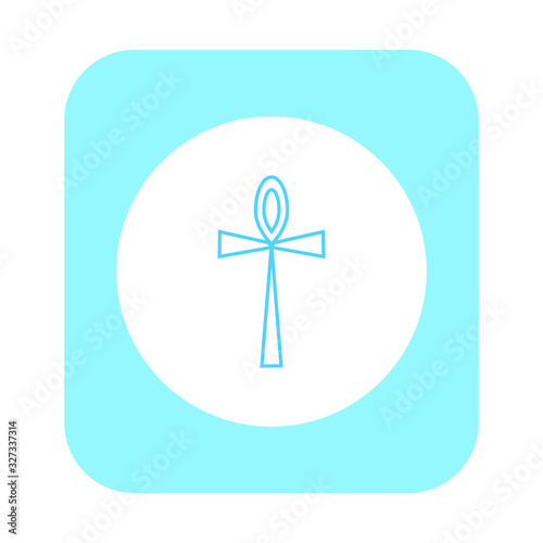 vector icon, egyptian cross symbol white background