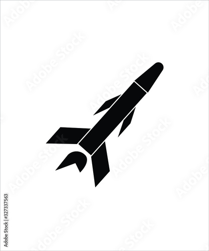 missile flat icon,vector best missile design icon.