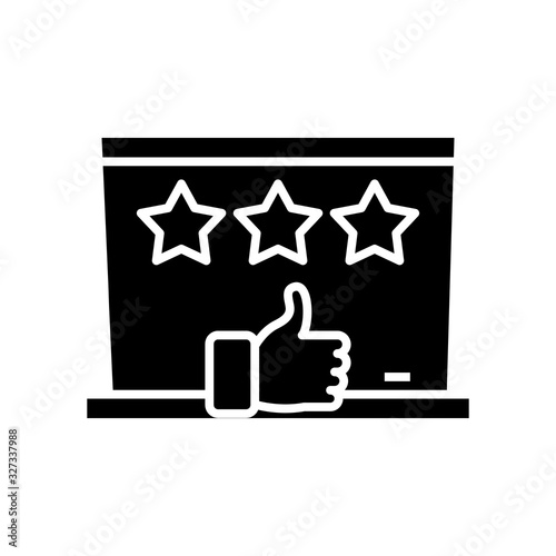 Excellent marks black icon, concept illustration, vector flat symbol, glyph sign.