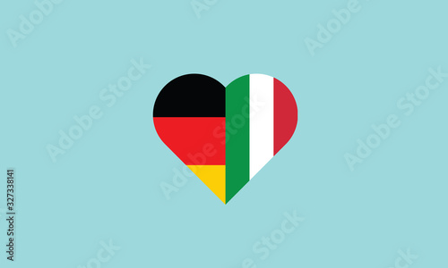 Germany Italy love symbol heart shape countries friendship Free Download Germany Italy love symbol heart shape countries friendship - GFXLoad