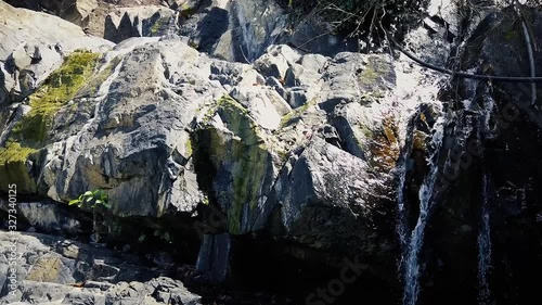 waterfall and rock landscape