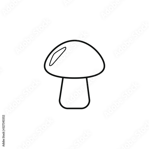 mushroom white background, icon vector