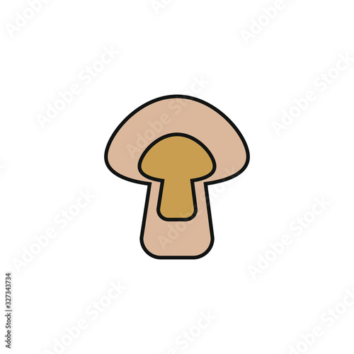 mushroom white background, icon vector