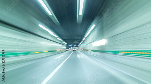 Monaco city roads traffic at night with car light trails timelapse drivelapse