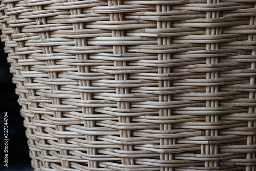 Closeup texture surface of rattan, Seamless pattern realistic texture of rattan.
