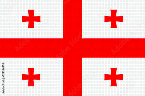 Georgia Flag Vector, square pattern, surface and texture, Illustration Background.