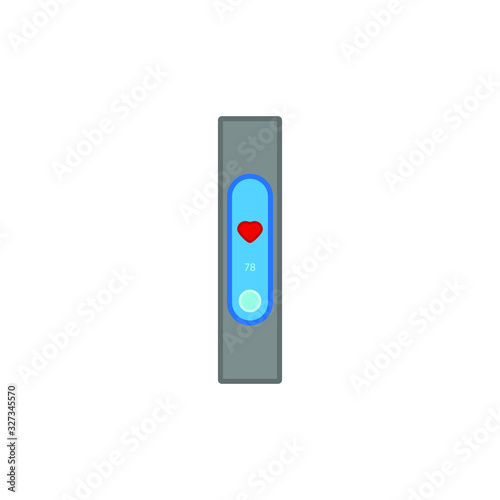 activity bracelet on white background, icon vector