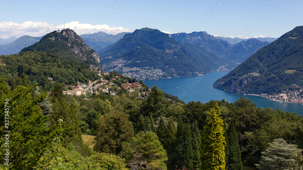 Lake Lugano in Ticino, Switzerland