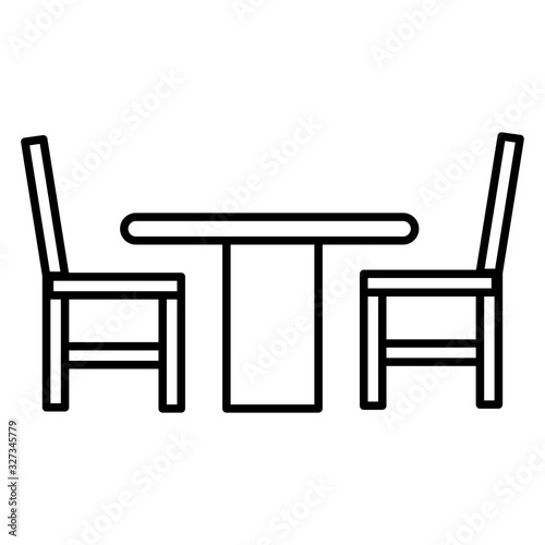 Dinner table icon vector sign and symbols