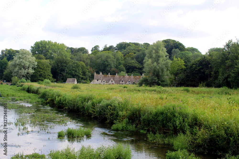 Fototapeta premium landscape with river and trees