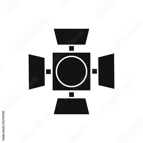 cinema light bulbs vector icon on white background