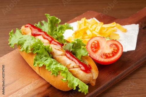Obraz w ramie ホットドッグサンド