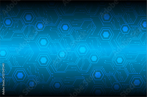 Wallpaper Mural Blue cyber circuit future technology concept background Torontodigital.ca