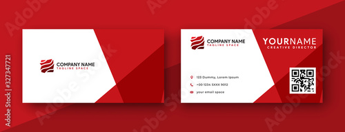 abstract red business card template designs