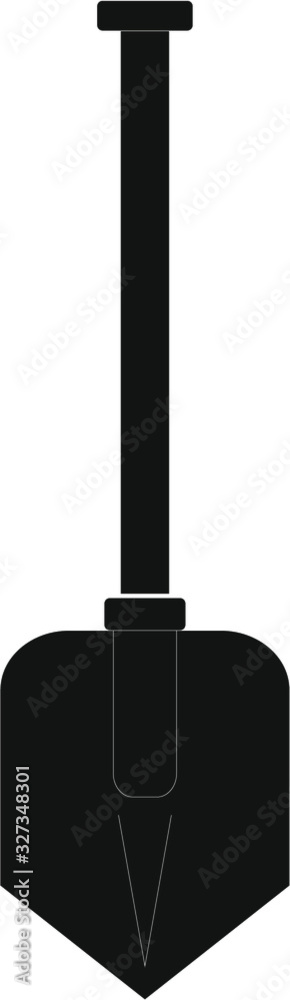 camper shovel vector icon on white background