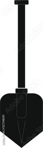 Obraz na płótnie camper shovel vector icon on white background w salonie