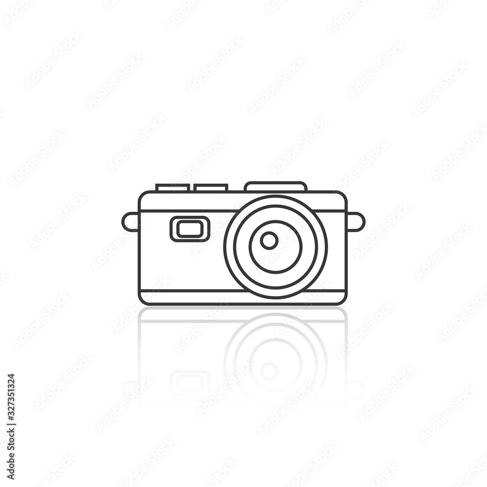 thin line icons for camera and shadow,vector illustrations thin line icons for camera and shadow,vector illustrations