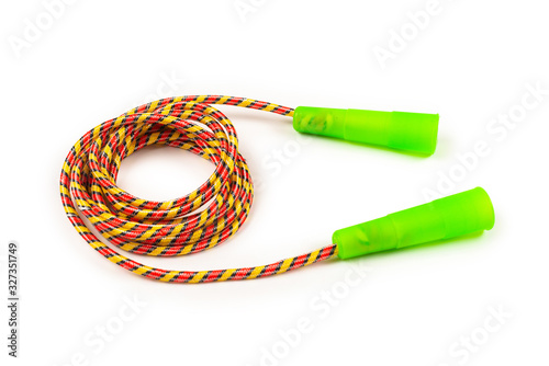 Jump rope on white background.