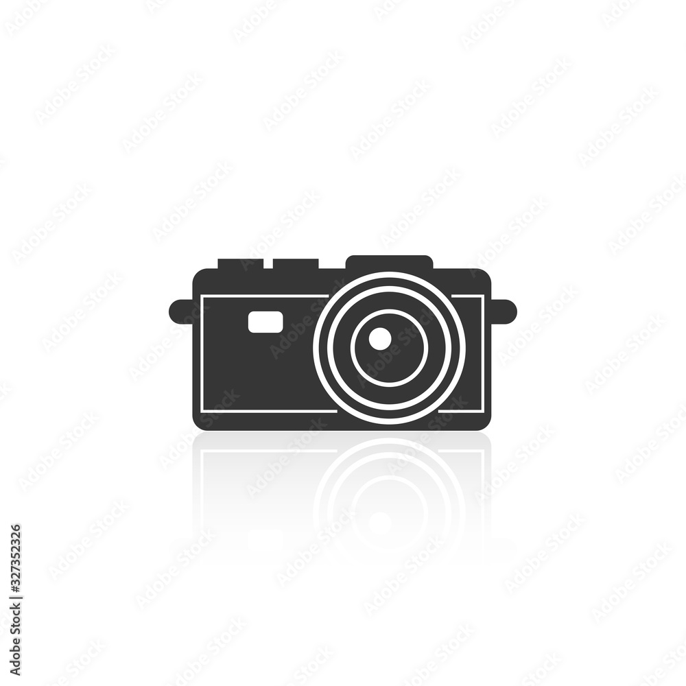 solid icons for camera and shadow,vector illustrations