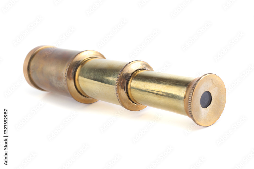Retro spyglass isolated on white Retro spyglass isolated on white