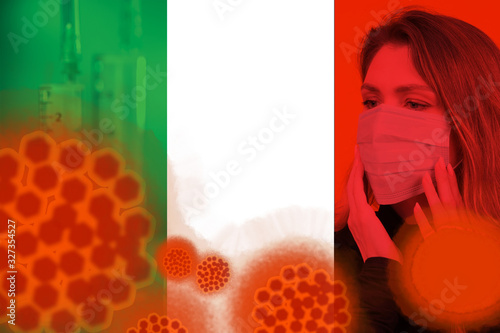 Woman in a gauze bandage. I...