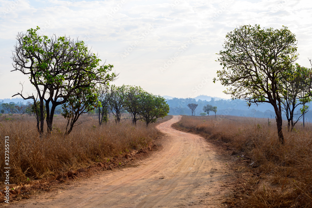 Dirt road in Thung Salaeng Luang Nation Park, Thailand