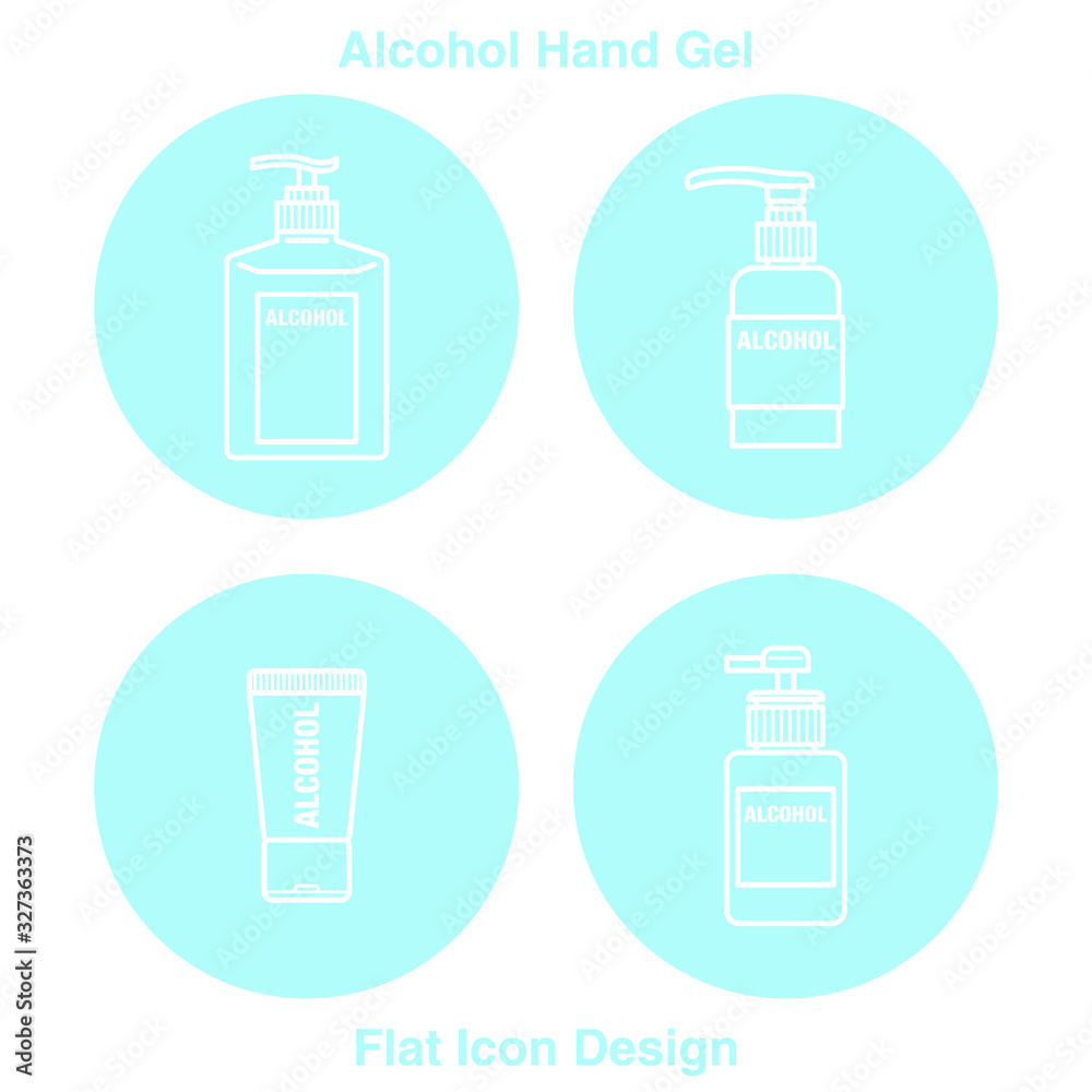 Hand Sanitizer Dispenser, infection control concept. Sanitizer to prevent colds, virus, Coronavirus, flu. Clean Blue background. Antimicrobial germ kill spray bottle Flat Icon Design badge Hand Sanitizer Dispenser, infection control concept. Sanitizer to prevent colds, virus, Coronavirus, flu. Clean Blue background. Antimicrobial germ kill spray bottle Flat Icon Design badge