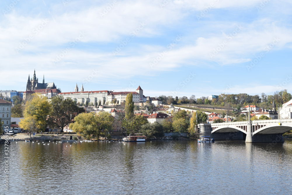 Prague Castle and Vltava river, Prague