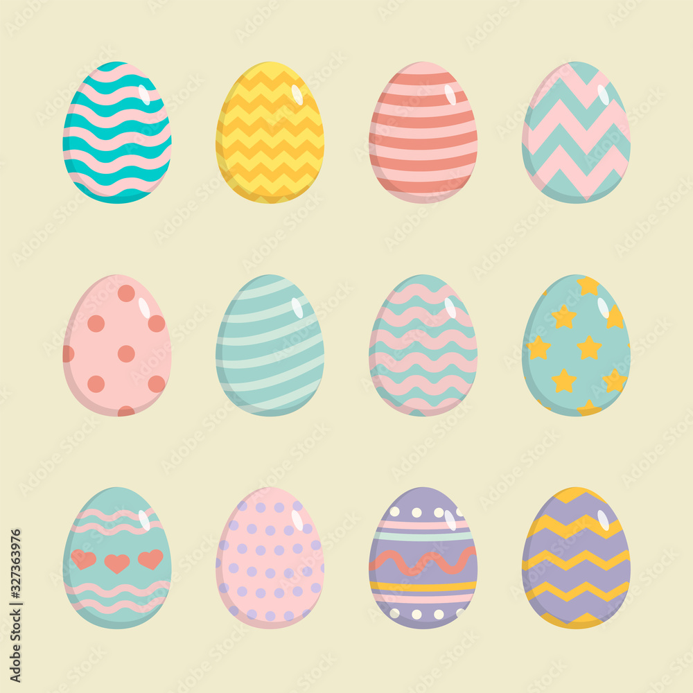 Colourful happy Easter eggs with deifernt texture isolated on white background. Colourful happy Easter eggs with deifernt texture isolated on white background.