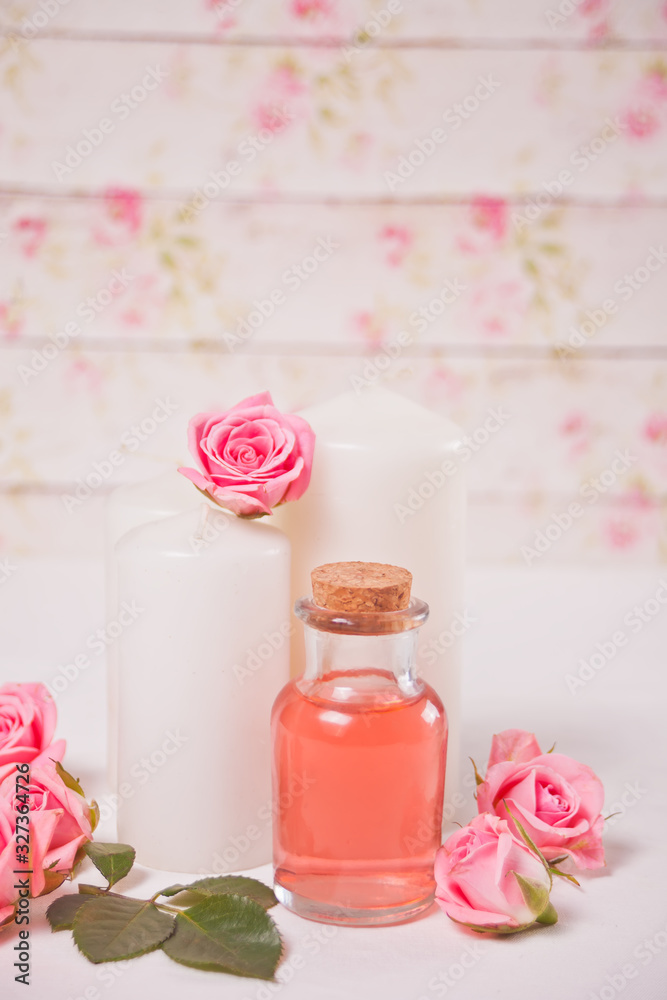 Aroma rose water for skincare, essential oils, spa beauty care Aroma rose water for skincare, essential oils, spa beauty care