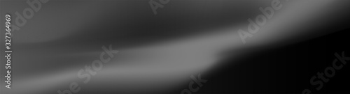 Panorama. Black and grey abstract background with vibrant gradient shapes. Trendy design template for banners, flyers, covers, presentations, identity, landing pages. Vector illustration. 