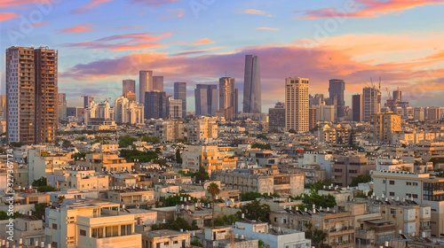 Tel Aviv the White City: Cityscape under a Beautiful Sky