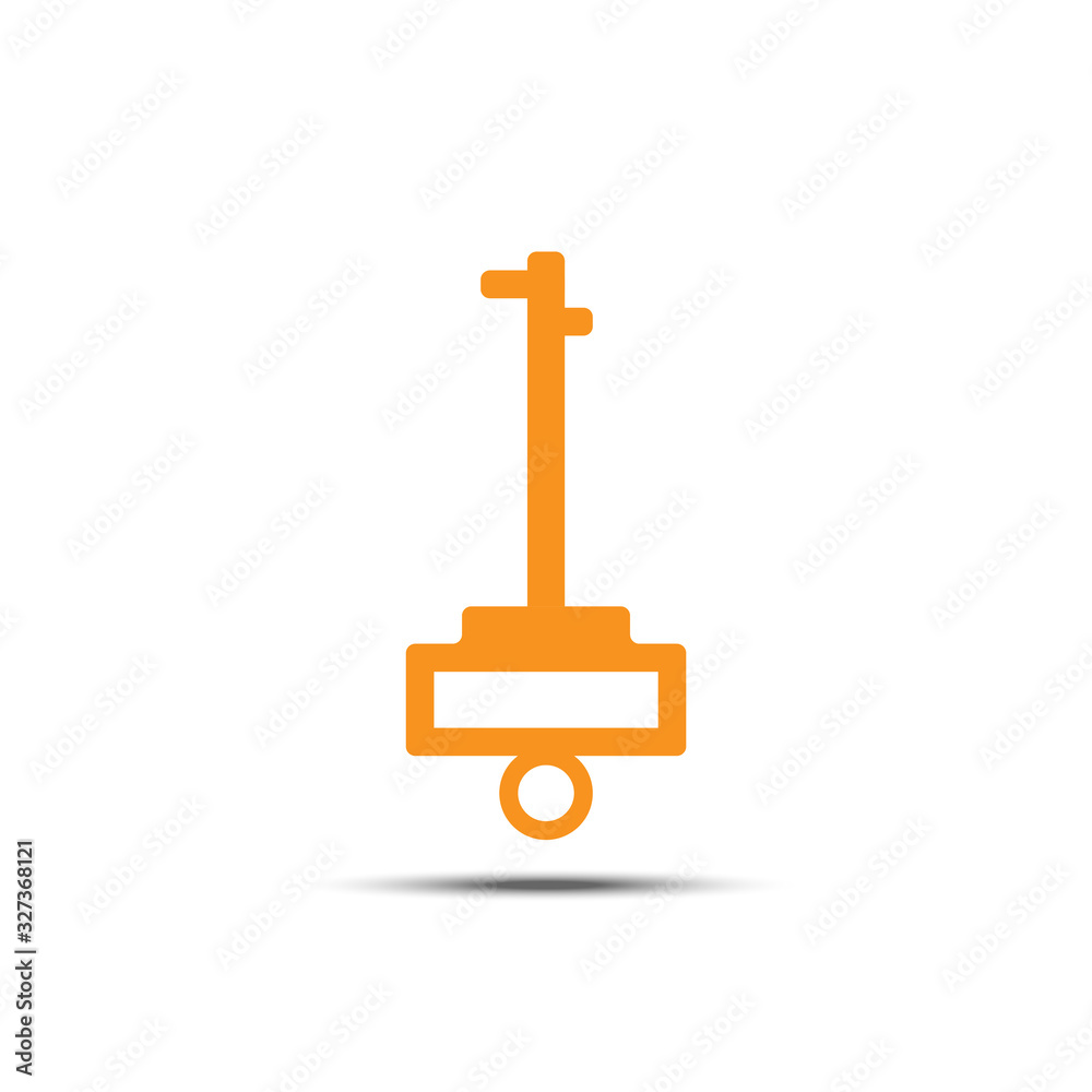 Key solid icon design white isolated background