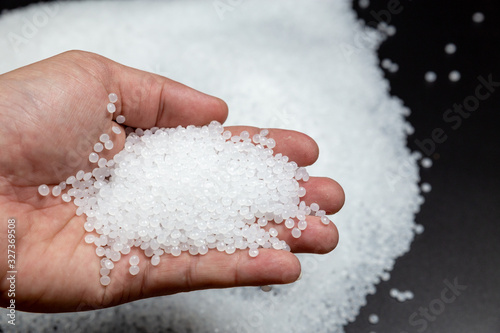 Принти на полотні Close-up of plastic polymer granules