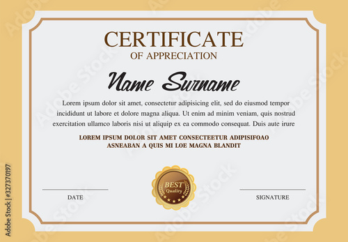 certificate template, warranty