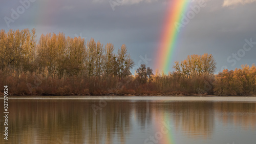 Rainbow over the lake W  rthfeldsee