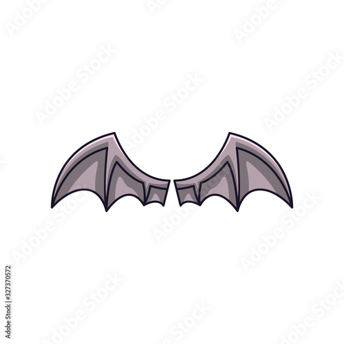 cartoon bat wings for motion element