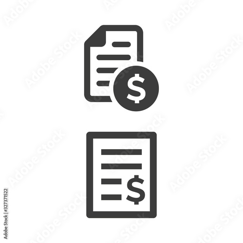 Bill payment icon on white background.